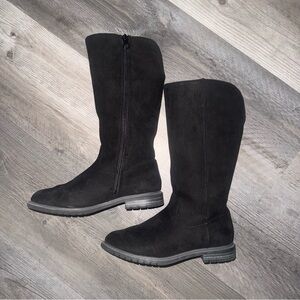 Black Suede Girl Boots